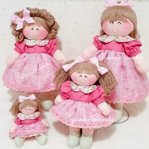 Projeto Digital Bonecas tradicionais articuladas em 4 tamanhos