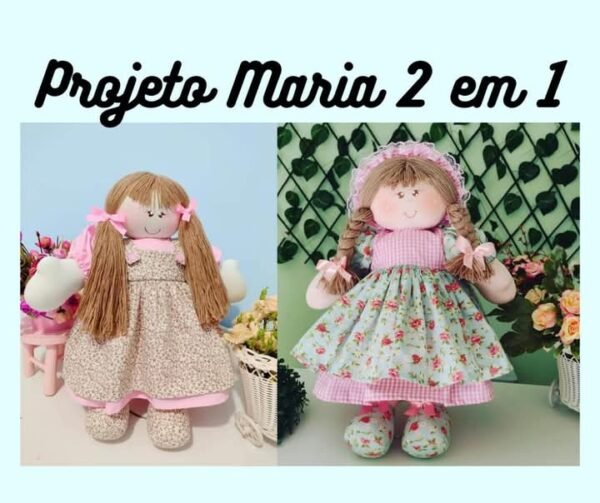 Projeto Digital boneca Maria 2 em 1