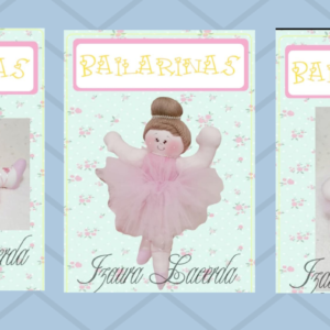 Projeto Digital Trio de Bailarinas Decorativas