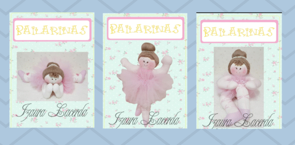 Projeto Digital Trio de Bailarinas Decorativas