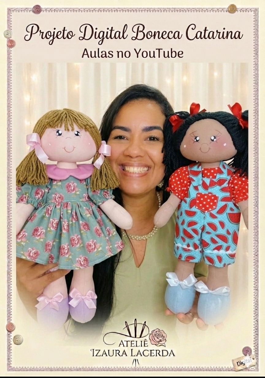 Projeto Digital Boneca Catarina 40cm